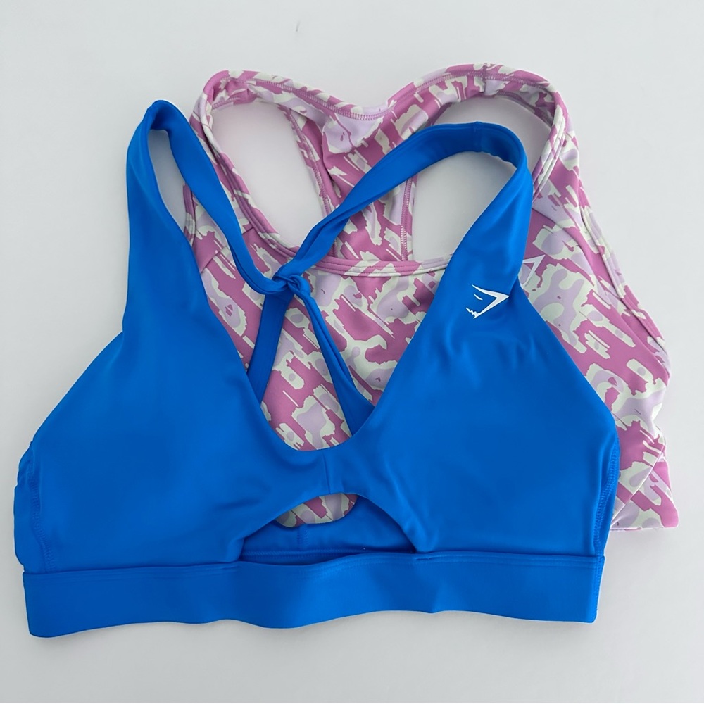 Gymshark M Peek A Boo Sports Bra & Essential Racer Back Sports Bra Set